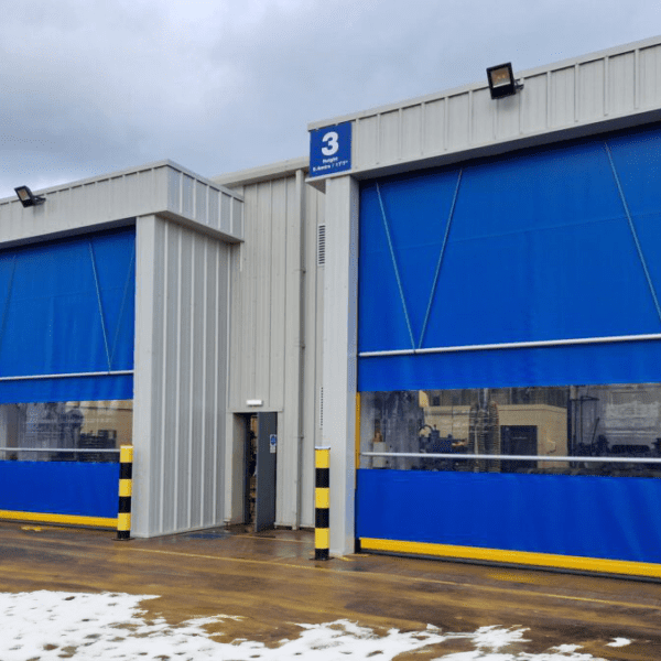 loading bays in winter with efficient doors