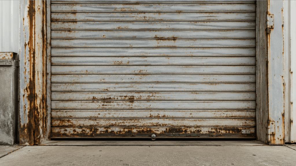 corroded industrial door