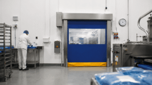 stainless steel high speed door for food production premises